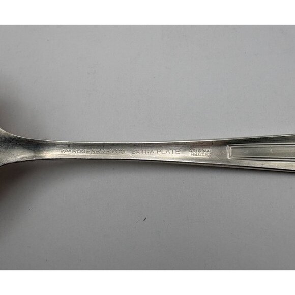 Wm Rogers 1939 Reflection Meat Serving Fork Extra Plate Silver Plated Floral - Picture 5 of 7